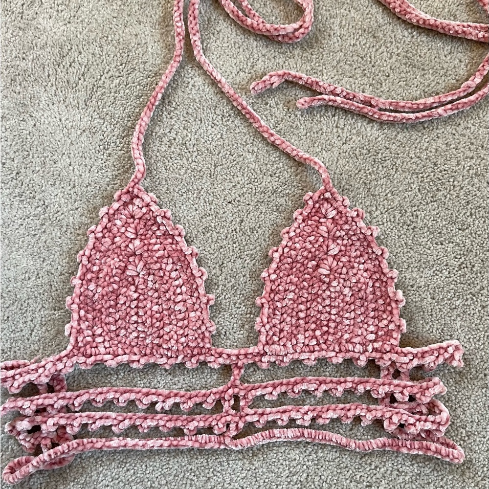 Crochet Chenille Top